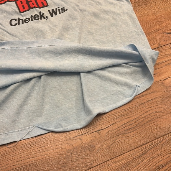 Vintage 80s Light Blue Fishing True Vintage T Shirt - Picture 4 of 6